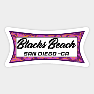 Blacks Beach  San Diego: California Surf Breaks Sticker